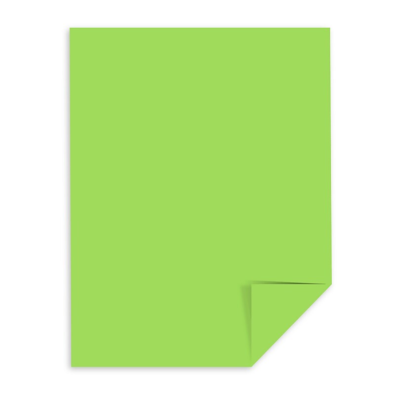 Neenah Paper Astrobrights 65 lb. Cover Paper, 8.5" x 11", Martian Green, 2000 Sheets/Case (21811W) image 1