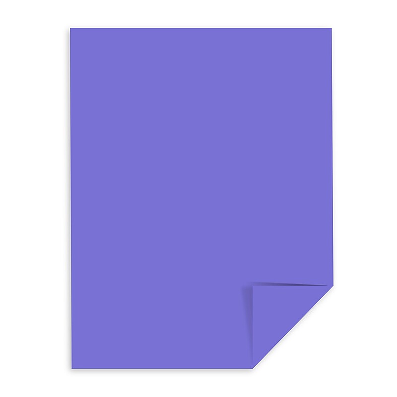 Neenah Paper Astrobrights 65 lb. Cover Paper, 8.5" x 11", Venus Violet, 2000 Sheets/Case (22091) image 1