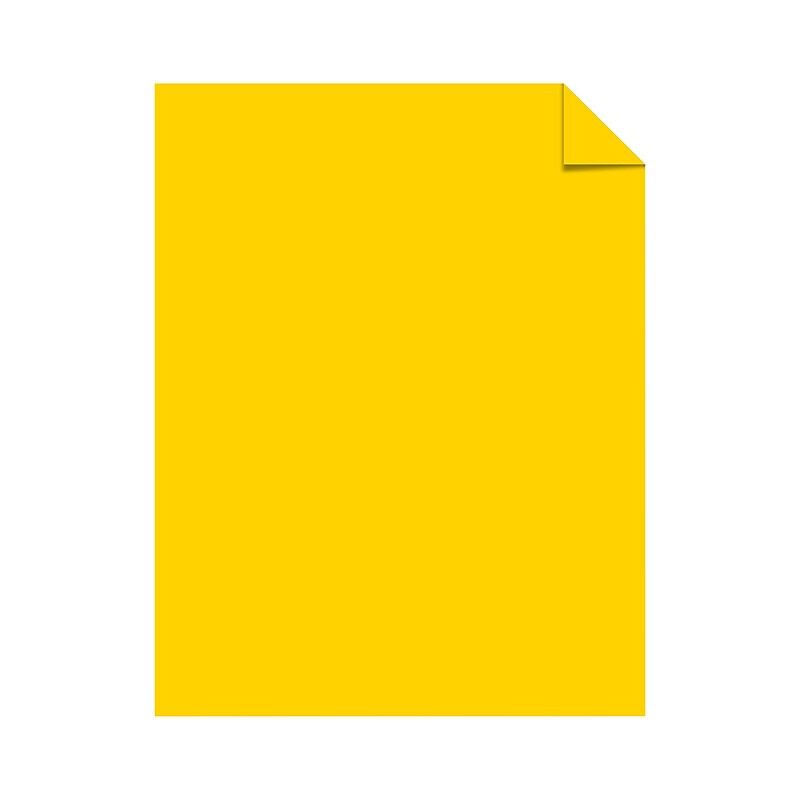 Neenah Paper Astrobrights 80 lb. Cover Paper, 12" x 18", Solar Yellow, 500 Sheets/Case (22736) image 1