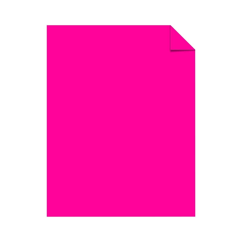 Neenah Paper Astrobrights 65 lb. Cover Paper, 11" x 17", Fireball Fuchsia, 1000 Sheets/Case (22882) image 1