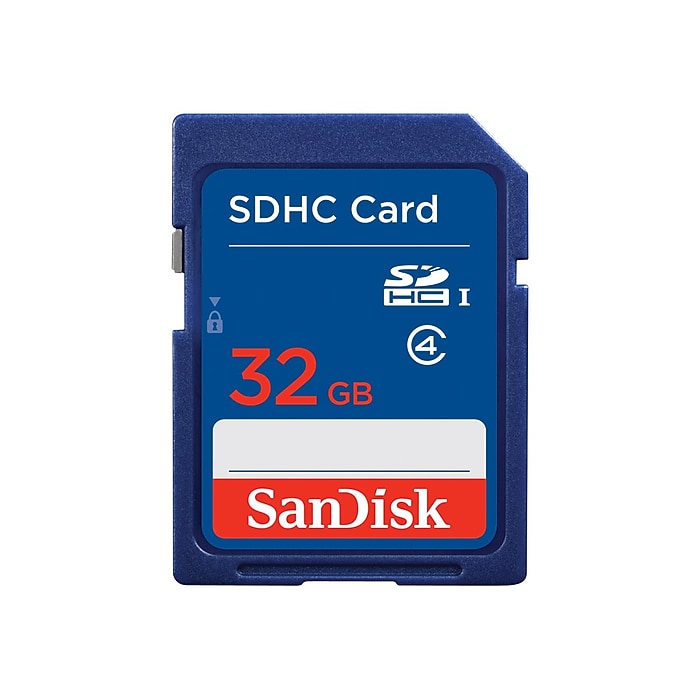 SanDisk 32GB SDHC Memory Card with Adapter, Class 4, UHS-I (SDSDB