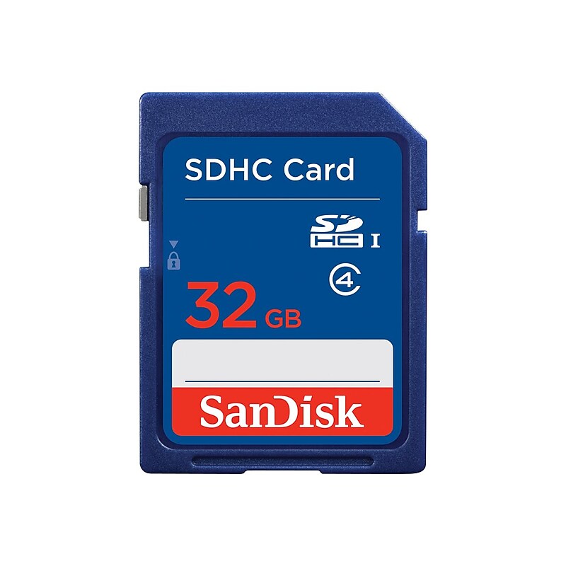 SanDisk 32GB SDHC Memory Card with Adapter, Class 4, UHS-I (SDSDB-032G-A46) image 1