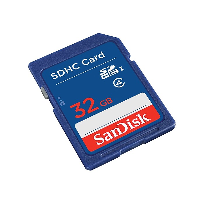 SanDisk 32GB SDHC Memory Card with Adapter, Class 4, UHS-I (SDSDB