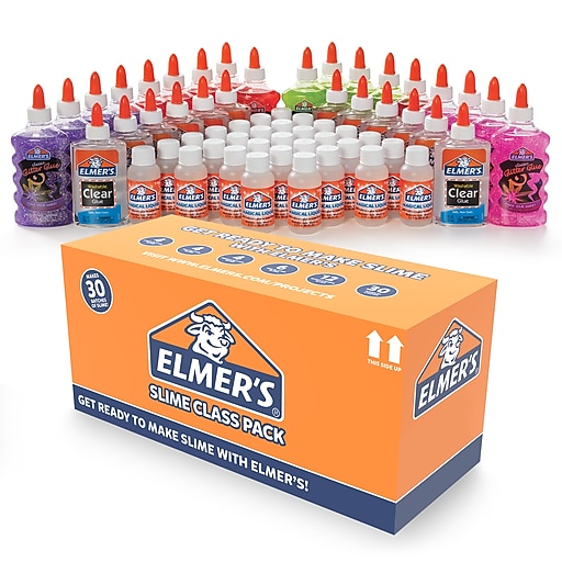 Elmers Slime Class Pack Slime Activator Non Toxicclear And Glitter 60pack 2062244