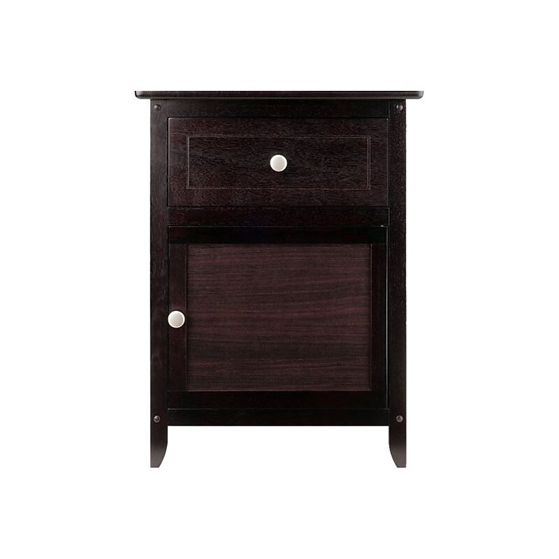 Winsome Eugene 18.9"W x 14.96"D Accent Table, Espresso (92815) image 1