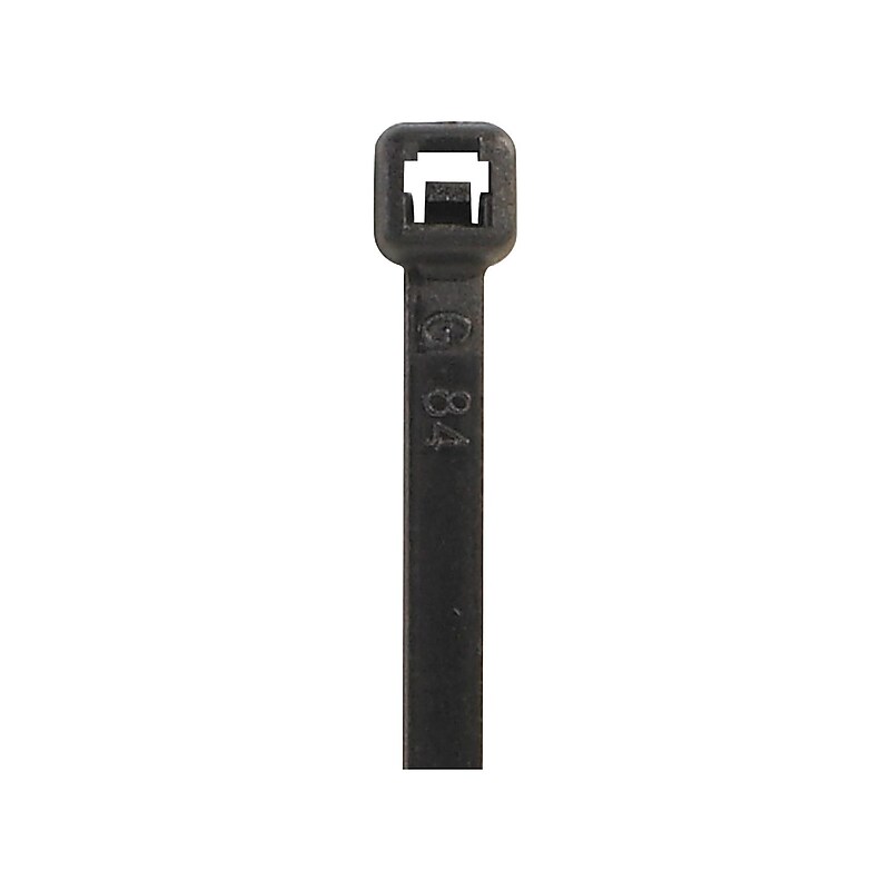 Box Partners Cable Ties, Black, 100/Case (CTUV8120) image 1