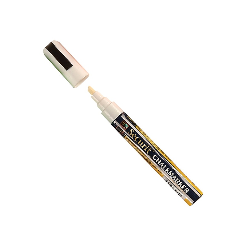 Deflect-O Wet Erase Marker, Chisel Point, White, 4/Pack (SMA510-V4-WT) image 1
