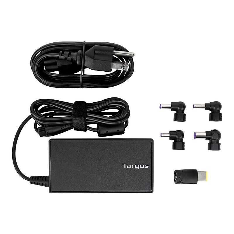 Targus Semi-Slim Universal Laptop Charger, 90W, Black (APA90US) image 1