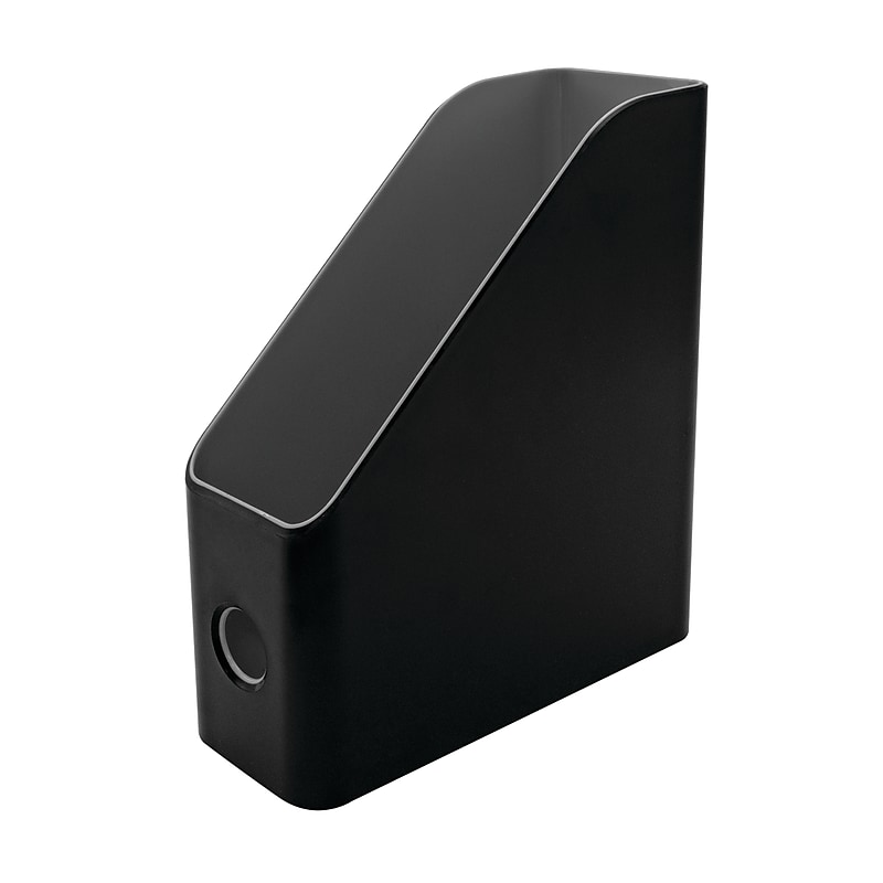 Advantus Fusion Plastic Magazine File, Black Gray (37677) image 1