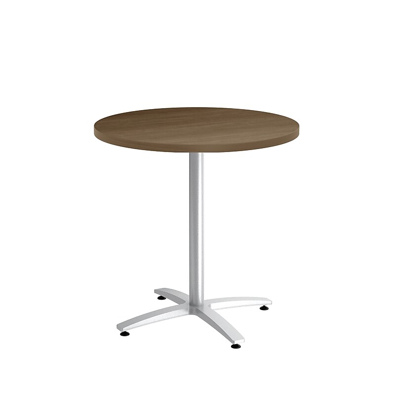 Union & Scale™  Multipurpose 30" Round Pinnacle Laminate Seated Height Silver Base Table (54812) image 1