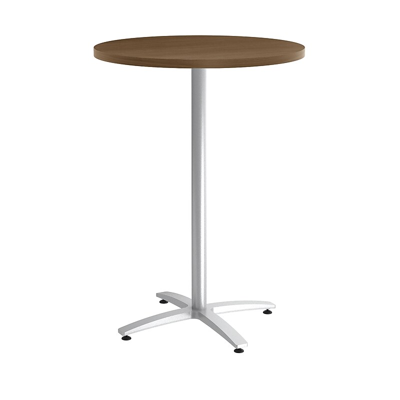 Union & Scale™ Multipurpose 30" Round Pinnacle Laminate Bistro Height Silver Base Table (54822) image 1
