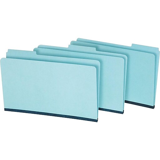 Staples 3Tab Pressboard File Folders, Legal, Blue, 25/Box Staples