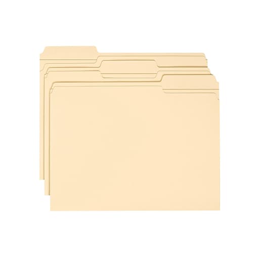 Manila Straight Two-Ply End Tab Letter 50/box Smead Heavyweight Folders 