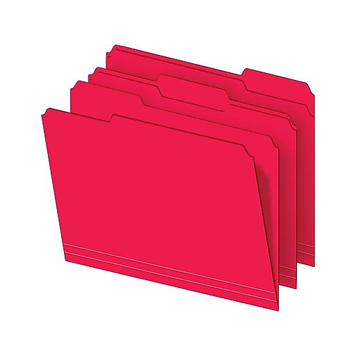 Staples Heavyweight Colored File Folders, 3 Tab, Letter, 50/Box Staples