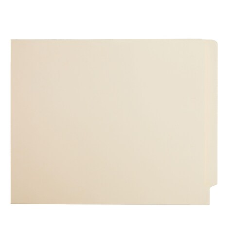 Staples® Manila EndTab File Folders, Single PlyTab, Legal, 250/Box at