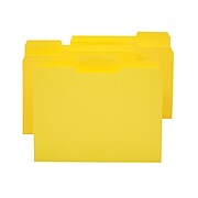 Staples File Folders, 3-Tab, Letter Size, Yellow, 24/Pack (659800)