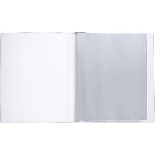 Staples® Presentation Binder, 24 Sleeve Capacity, White Staples