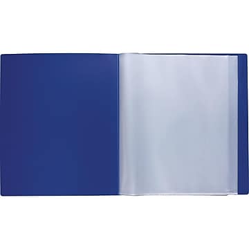 Staples Letter Clear Cover Presentation Book, Blue, Each (21619)