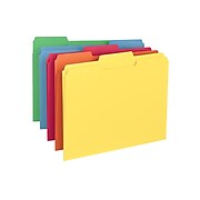 Smead File Folder, 1/3-Cut Tab, Letter Size, Assorted Colors, 100/Box, (11943)