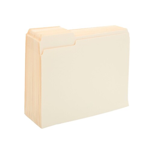 Staples® Manila File Folders, Letter, 3 Tab, Left Position, 100/Box Staples