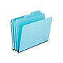 Pendaflex Recycled Heavy Duty File Folder, 1/3-Cut Tab, Assorted, Letter Size, Blue, 25/Box (9200T 1/3)~#|#~sp36188141_sc7
