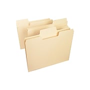 Smead SuperTab Heavyweight File Folder, Oversized 1/3-Cut Tab, Letter Size, Manila, 50/Box (10401)