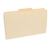 TRU RED™ 30% Recycled Top-Tab File Folders, 3-Tab, Manila, Legal-Size, 24/Pack (235408/TR58116)