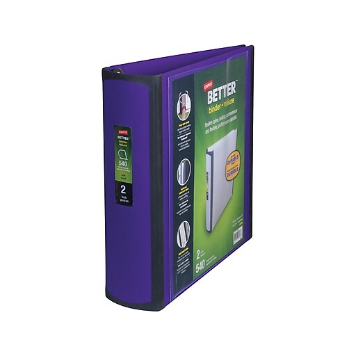 Staples 2" 3Ring Better Binder, Purple (20247) at Staples