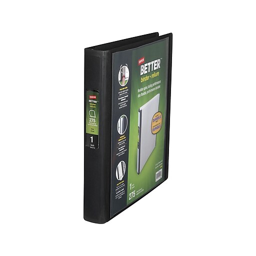 Staples 1" 3Ring Better Binder, Black (13395) at Staples
