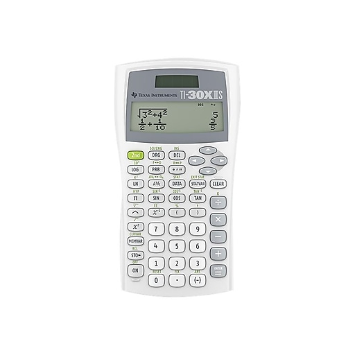 Texas Instruments TI-30XIIS 10-Digit Scientific Calculator, White Texas Instruments TI-30XIIS 10-Digit Scientific Calculator, White