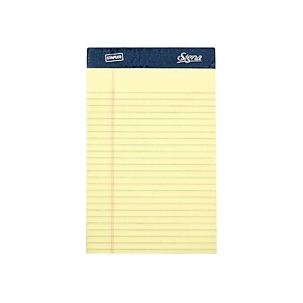 Signa Notepads, 5" x 8", Narrow, Yellow, 50 Sheets/Pad, 12 Pads/Pack (18132/18132STP)