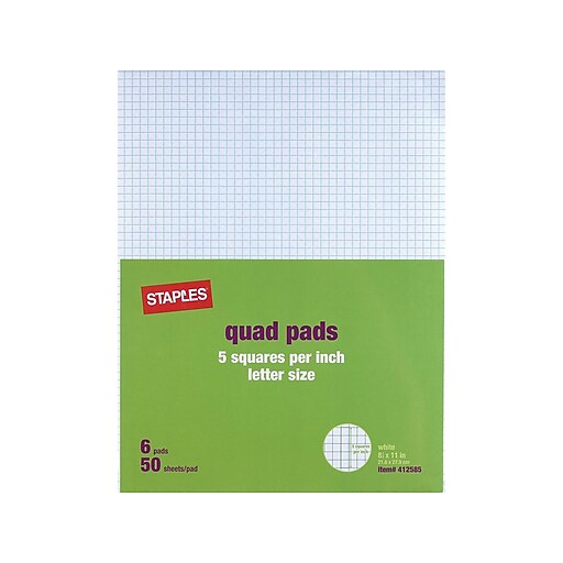 Staples® 5 x 5 Graph Pads, 81/2" x 11" at Staples