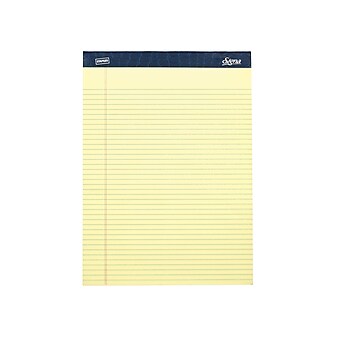 Signa Letter Notepads, 8.5" x 11.75", Narrow, Yellow, 50 Sheets/Pad, 12 Pads/Pack (18125/18125STP)