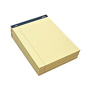 Signa Letter Notepads, 8.5" x 11.75", Narrow, Yellow, 50 Sheets/Pad, 12 Pads/Pack (18125/18125STP)