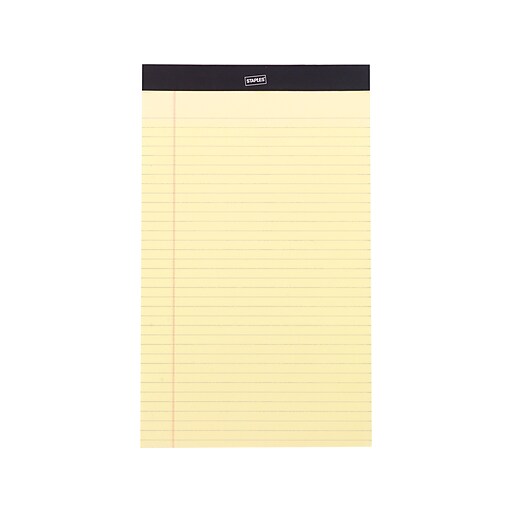 Shop Staples for Staples® Perforated Legal Pad, Wide Ruled, Yellow, 81