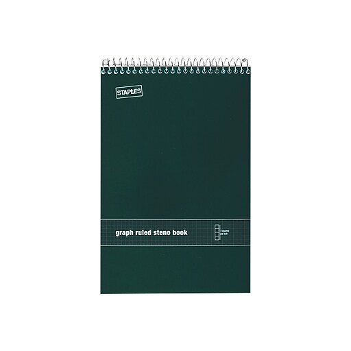 Staples® White Paper Steno Pads, Graph Ruled, 6" x 9" at Staples