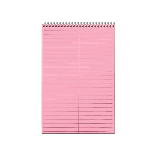 TOPS Prism Steno Pads, 6" x 9", Gregg, Pink, 80 Sheets/Pad, 4 Pads/Pack