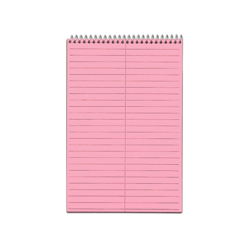 TOPS Prism Steno Pads, 6" x 9", Gregg, Pink, 80 Sheets/Pad, 4 Pads/Pack (TOP 80254) image 1