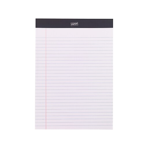 Shop Staples for Staples® Perforated Notepad, Wide Ruled, White, 8 1/2