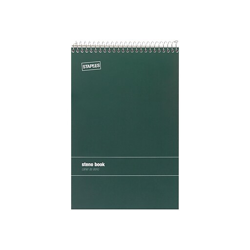Staples® White Paper Steno Pads, Gregg Ruled, 6" x 9", 12/pack Staples