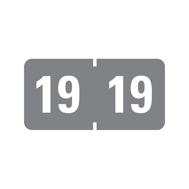 Smead Color-Coded Year Label, 2019 Label Roll, Gray, 500 per Roll (68319) image 1