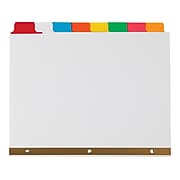 Staples Write On Dividers, Assorted Color 8 Tab, White, 4 Pack (13511/23179)