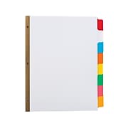 Staples Write On Dividers, Assorted Color 8 Tab, White, 4 Pack (13511/23179)
