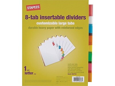 Shop Staples for Staples® Insertable Big Tab Dividers with ...