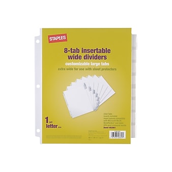 Extra Wide Dividers for Sheet Protectors 