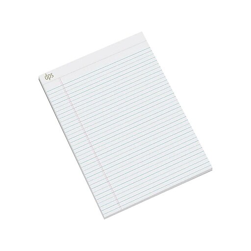 Diversity Product Solutions by Staples Notepads, 8.5" x 11.75", Wide, White, 50 Sheets/Pad, 12