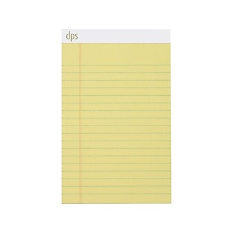 Diversity Products Solutions by Staples by Staples Notepads, 5" x 8", Narrow, Canary, 50 Sheets/Pad, 12 Pads/Pack (DPS20001)