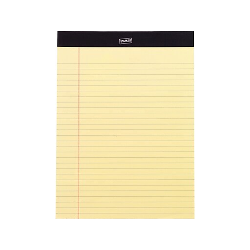 Shop Staples for Staples® Perforated Canary Writing Pad, 81/2" x 113/4"