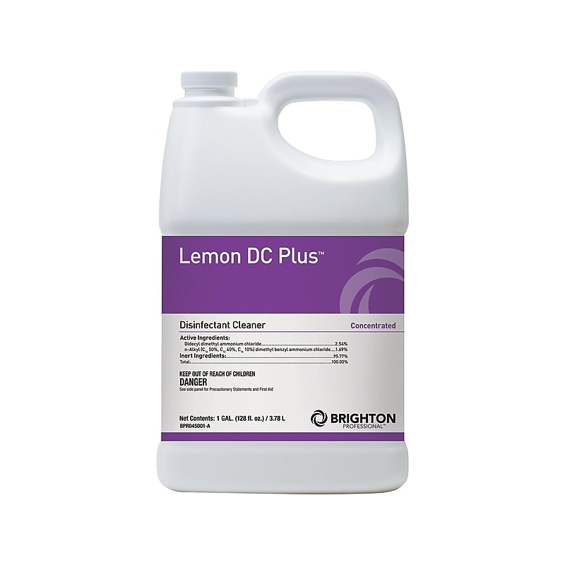 Brighton Professional™ Lemon DC Plus™ Disinfectant Cleaner, Lemon Scent, 1 Gallon (BPR045001-A-CC) image 1