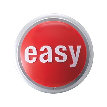 Staples Global Easy Button, Red/Silver (23403)